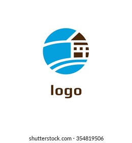 Vector of house icon. Business team for construction icon. Business icon for the company. Abstract symbol of house village cottage. Design element. Vector illustration.