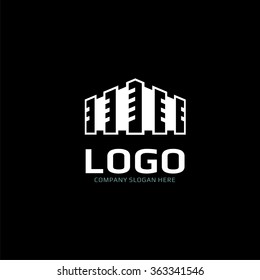 Vector of house icon. Business team for construction icon. Business icon for the company. Abstract symbol of house village cottage. Design element. Vector illustration.