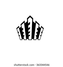 Vector of house icon. Business team for construction icon. Business icon for the company. Abstract symbol of house village cottage. Design element. Vector illustration.