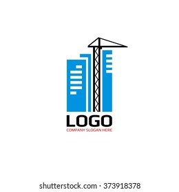 Vector of house icon.  Business team for construction icon. Business icon for the company. Abstract symbol of house. Design element. Vector illustration.