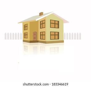 Vector house icon isolated on white background.