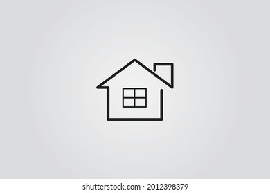 Vector house icon isolated on a white background