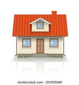Vector House Icon Isolated on white background. Illustration.