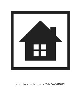 Vektorgrafik Haus Symbol auf weißem Hintergrund.