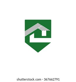 Vector of house icon. Shield. Business team for construction icon. Business icon for the company. Abstract symbol of house village cottage. Design element. Vector illustration.