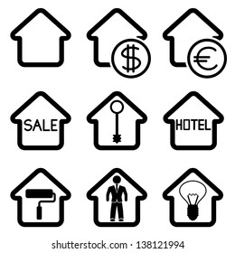Vector. House icons.