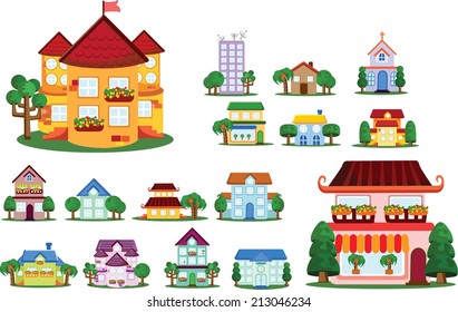 Vector house icons