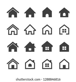 vector house icons set