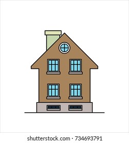 Vector house Icon.vector logos and graphic design elements