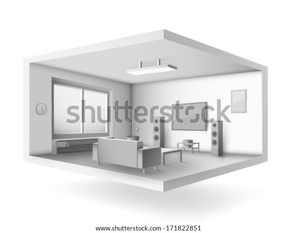 Vector House Illustration Stock Vector (Royalty Free) 171822851