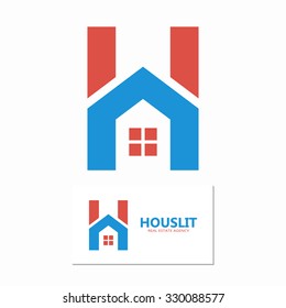 Vector House With Letter H Logo