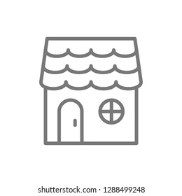 Vector house line icon. Symbol and sign illustration design. Isolated on white background