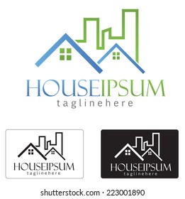 vector house logo for company isolated, identity