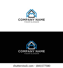 Vector house logo design template. Crown House. Real Estate, Building, Construction and Architecture.