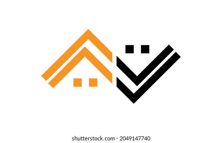 Vector House Logo design yellow black