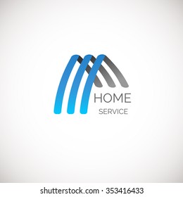 Vector house logo for your company. Good for home service, cleaning, insurance and other business