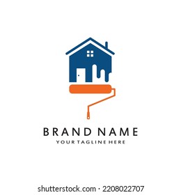 Vector House Painting Logo Design Multi Stock Vector (Royalty Free ...