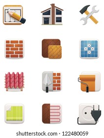 Vector house repair and renovation icon set. Part 1