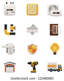 Vector house repair renovation icon set. Part 2