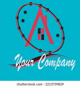 vector house roofs icon, logo for the company isolated