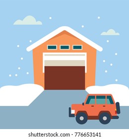 Vector house set  - winter theme