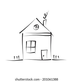 Cartoon House Black And White Images Stock Photos Vectors Shutterstock