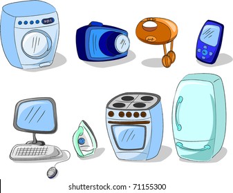 vector household appliances
