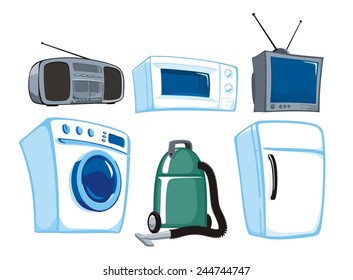 Vector household appliances icons