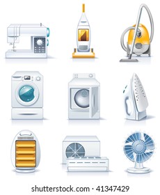 Vector household appliances icons. Part 4