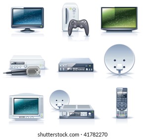 Vector household appliances icons. Part 6