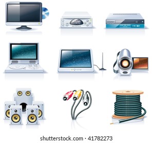 Vector household appliances icons. Part 7