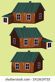 casas vectoriales de estilo plano
