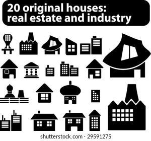 vector houses silhouettes