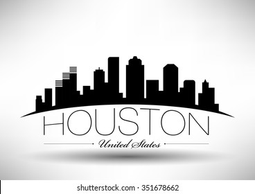 Vector Houston Skyline Design