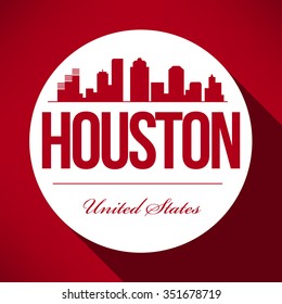 Vector Houston Skyline Design