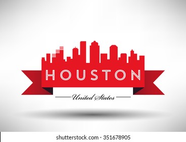 Vector Houston Skyline Design