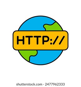 Vector HTTP World Wide Web Illustration Icon