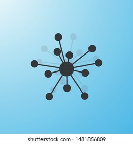 vector hub network connection line vector icon