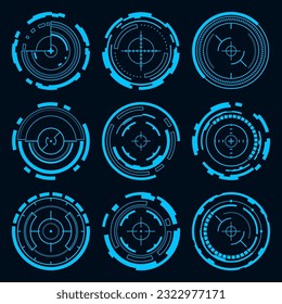 Vector HUD futuristische Rahmen Technologie Kreis. Technologie-Hightech-Element.