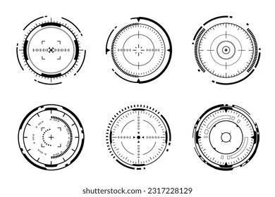 Vector HUD futuristic tech circle. Technology Hi-tech element.
