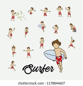 Vector Human Characters in different poses