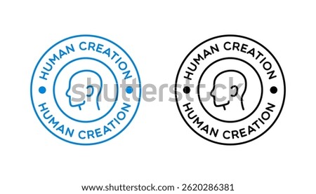 Vector Human Creation Badge Label