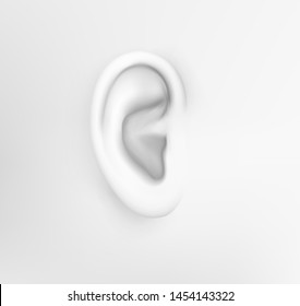 vector human ear. hearing treatment, plastic surgery, implantation