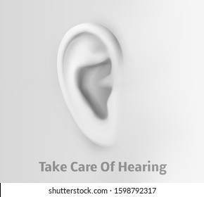 vector human ear. hearing treatment, plastic surgery, implantation