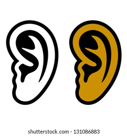 Vector human ear symbols