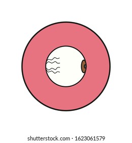 vector human eyeball anatomy icon