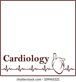 Vector human heart medical symbol of cardiology