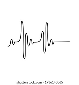 vector of human heart rate meter