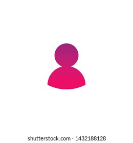 Vector human illustration. User symbol isolated on a white background. Male logo shape. Abstract people icon. 