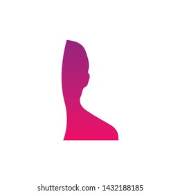 Vector human illustration. User symbol isolated on a white background. Male logo shape. Abstract people icon. 